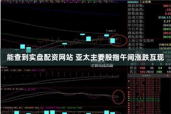 能查到实盘配资网站 亚太主要股指午间涨跌互现